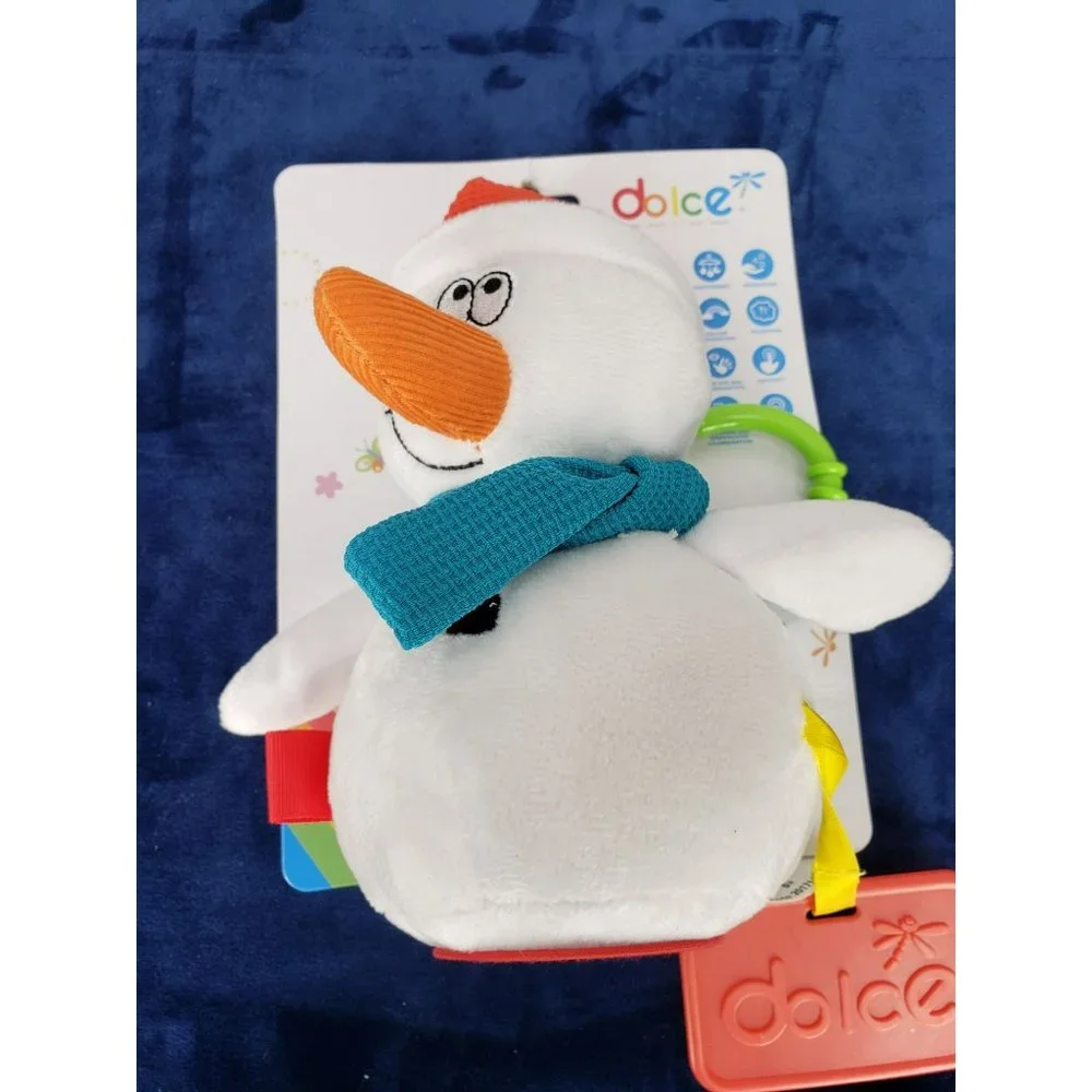 Dolce‎ Snowman Plush White Baby Teething Toy Plush